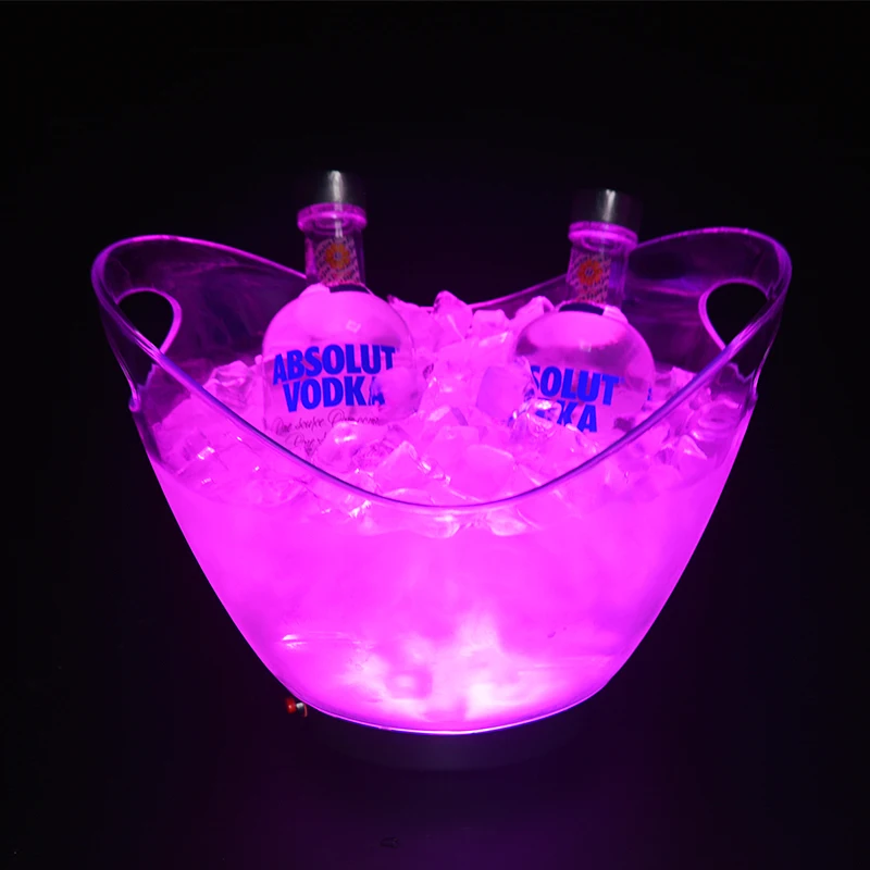 

Medium 8L boat shape rechargeable OEM for beer led ice buckets plastic, Customized color