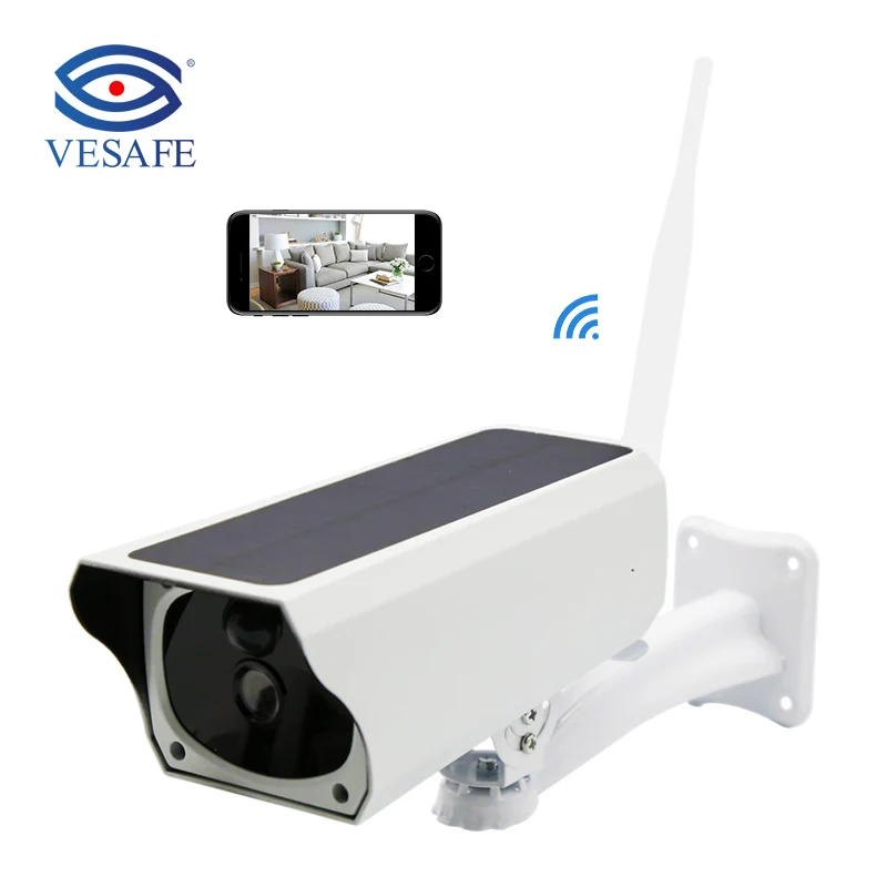 

2MP 1080P waterproof solar powered wireless security camera outdoor cctv ip camera, Silver