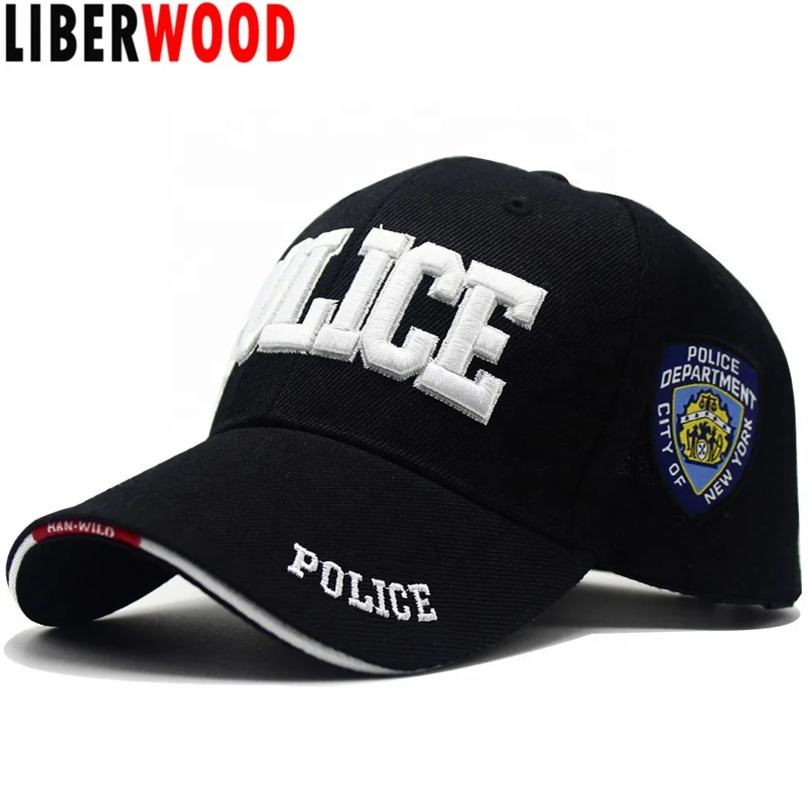 

LIBERWOOD POLICE Officer Cap 3D Embroidered Baseball Cap NEW YORK CITY POLICE Law Enforcement Tactical Hat Men Gorras Army Cap