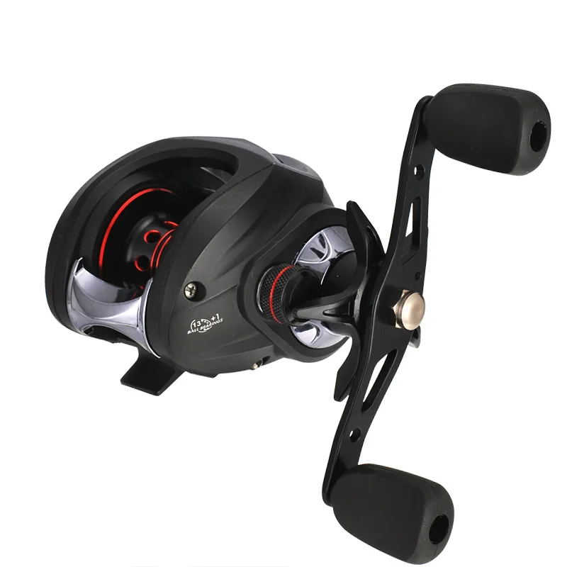 

2019 New Wholesale Baitcasting Fishing Reel Saltwater 6.3:1Baitcasting Reel Centrifugal Brake Carbon Max Drag, Blackred