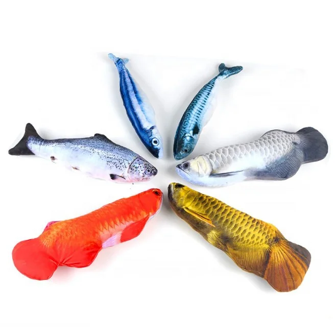 

Free Shipping by DHL/FEDEX Artificial Fish Plush Pet wholesale Cat Toys, N/a