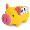 Ens plastic pvc material pig shaped money saving box with calendar