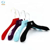 

Coloful luxury custom velvet dress hangers with logo