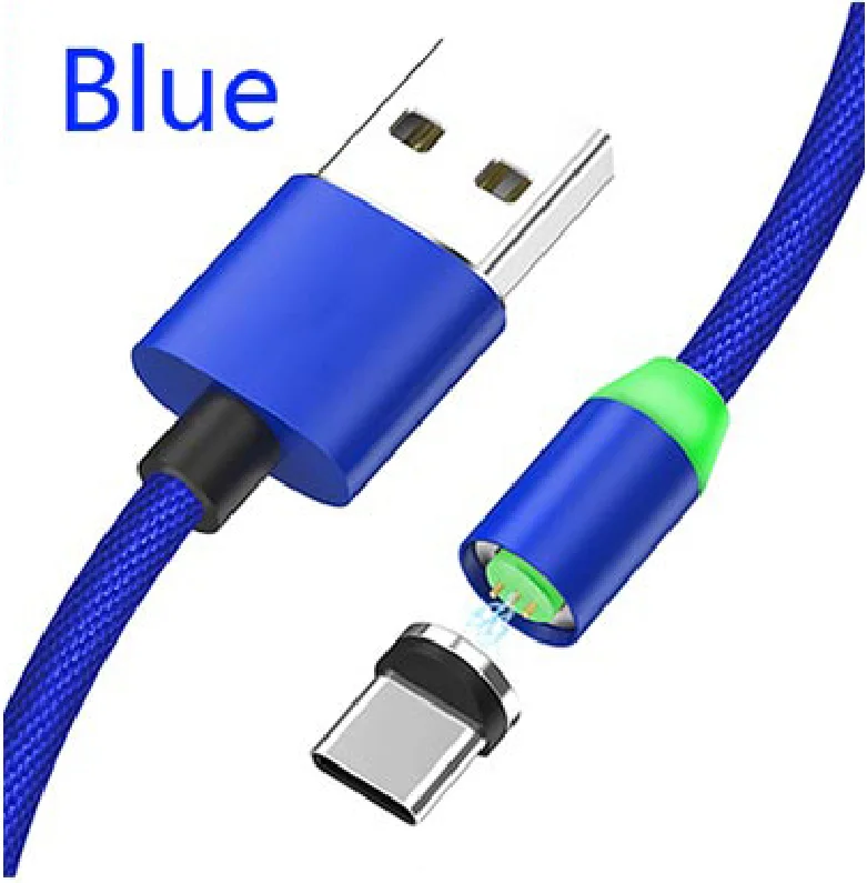 

Factory High speed 3 in 1 Data Sync Mobile Phone Charger LED USB Magnetic Charging Cable Nylon Braided Wire Cord