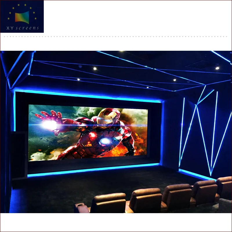 

4K Home Cinema High Grade Easy to Install Metallic Sound Transparent Projector Screen Fabric with Ultra Thin Frame ZHK100B-MFS1