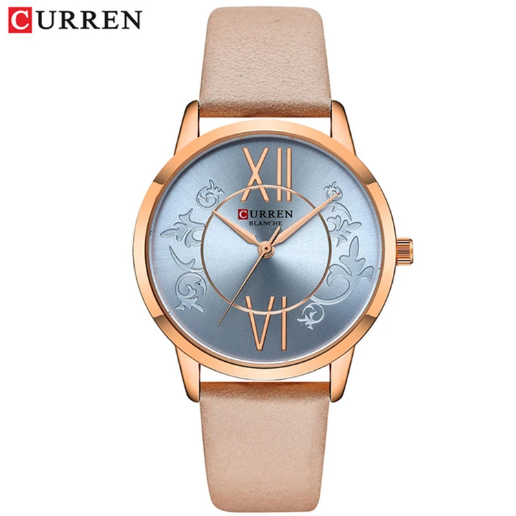 

CURREN 9049 New Fashion Analog Quartz Watches Top Brand Women's Watch Casual Clock Ladies Leather Wristwatch bayan kol saati