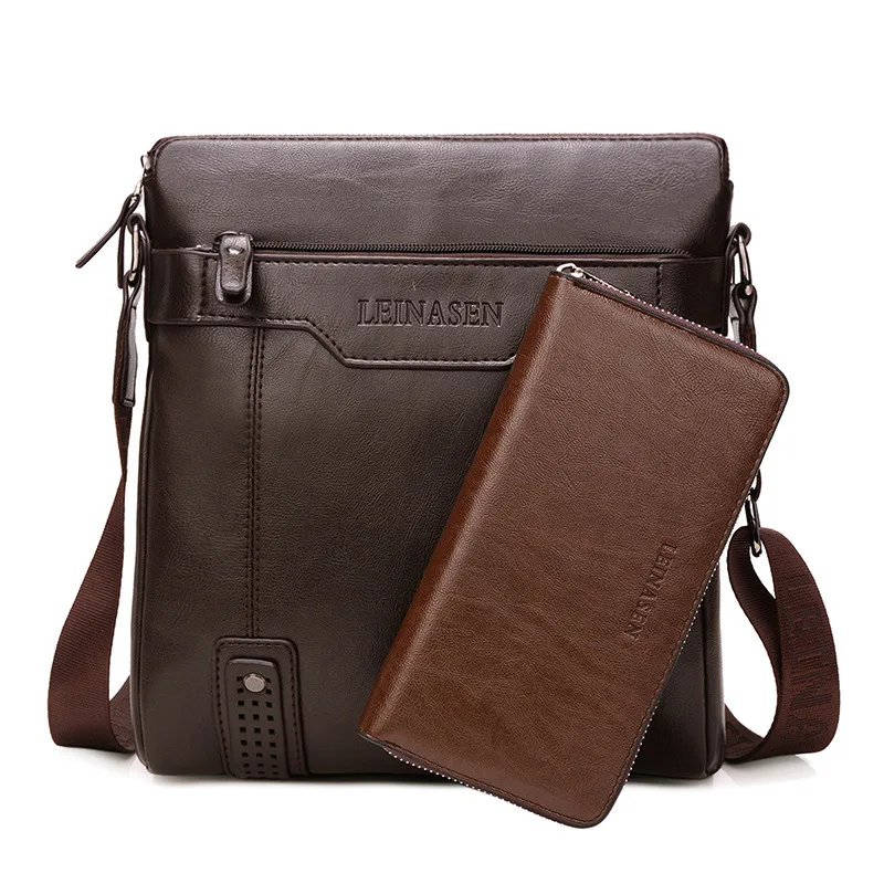 

Premium Crossover Vintage Leather Crossbody Over the Shoulder Satchel Carrying Purse Messenger Bag for Men, 2 colors