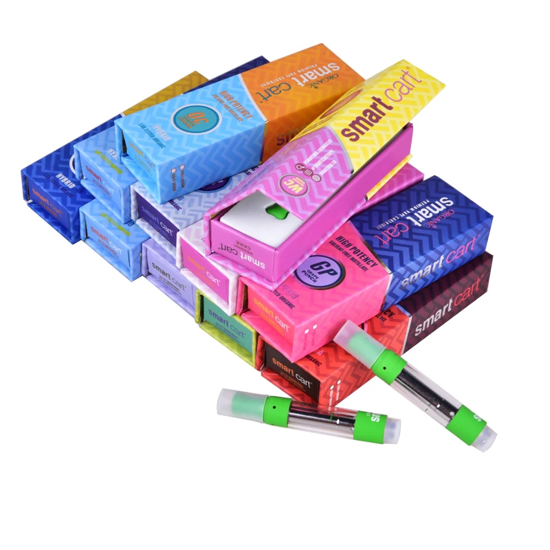 

Wholesale new arrival 0.8ml 1.0ml leakproof cartridge custom magnetic packaging smart cart vape