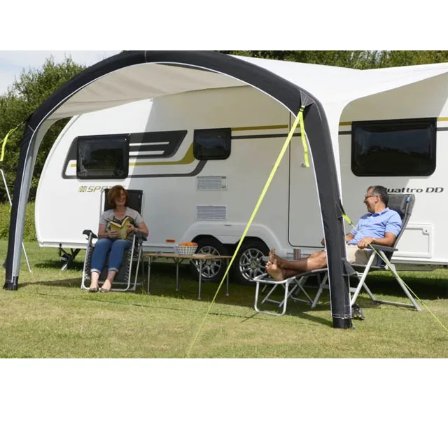 

Sliding Movable Stand Homey Drainage Large Camper Van Tent Rv Awning Caravan, White or customized