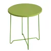 Stylish metal wire end table foldable snack table round side table for living room