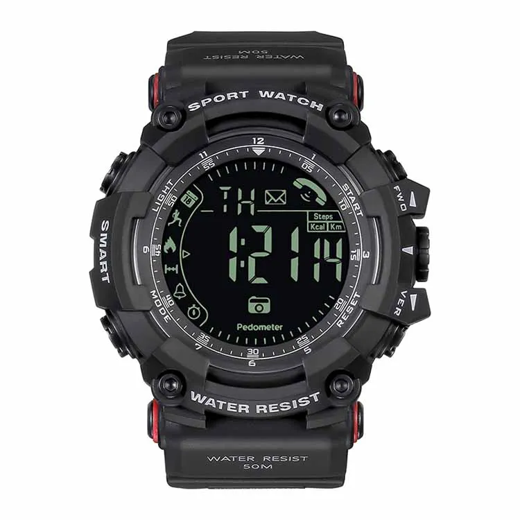 

2019 new design sport waterproof watch smart bluetooth watch, Black
