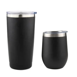 Image of 12 OZ,20 OZ Customized Reusable Double Wall Vacuum Insulated Stainless Steel Travel Coffee Cup with BPA Free Lid