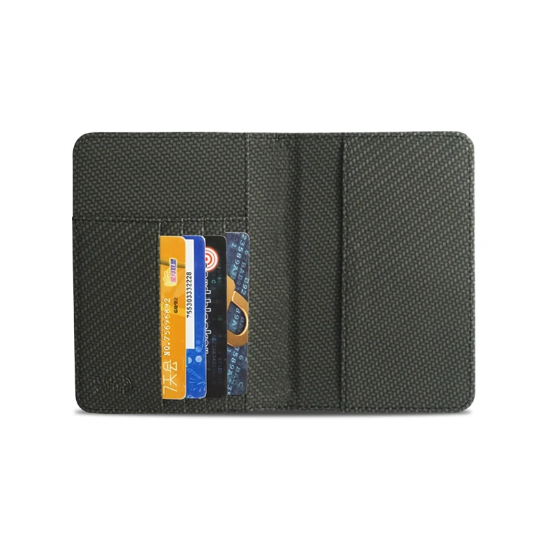

Carbon fiber print PU leather RFID Travel Organizer passport Card Holder