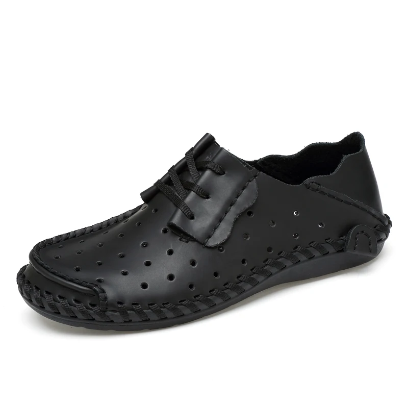 

China New Design Outdoor Comfortable fashion leather shoes, Black