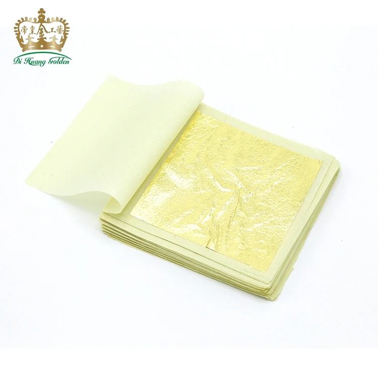 
9.33x9.33cm 24k pure edible gold foil sheets for cake decoration 