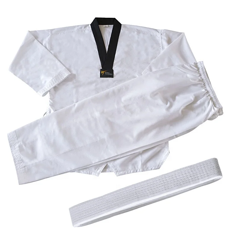 

White Color Cotton Fabric Martial Arts Wear Ultra Light Taekwondo Uniform