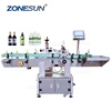 ZONESUN XL-T822 Automatic Round Bottle Labeling Machine Label Applicator Food Can Vertical Roll Bottle Sticker Labeling Machine