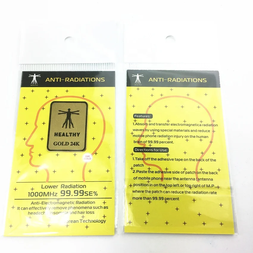 

Customize OEM Size, Design,Color Energy Saving Chip EMF EMR Protection Cell Phone Anti Radiation Sticker, 24k gold