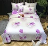 China Liuzhou tencel cotton duvet cover hotel natural silk floss comforter quilt 4 pieces bedding set with delicate