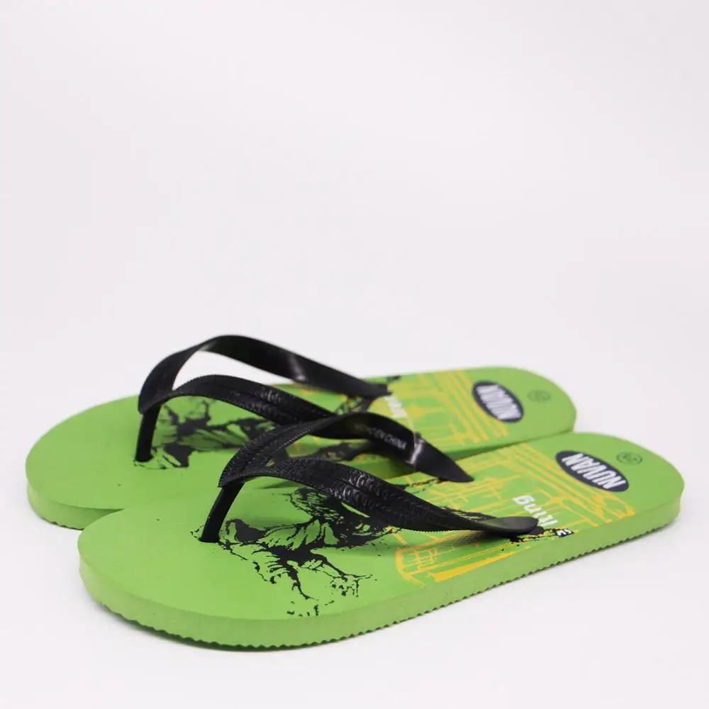 

Wholesale Custom kid's slippers rubber green boy's Flip Flops, Customized color