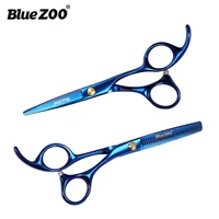 

BlueZOO 5.5 inch Stainless Steel Salon Hairdressing Shears & Professional barber Scissors -Metal Blue Color