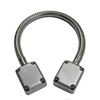 Zinc Alloy Head Flexible 304 Stainless Steel Armored Door Loop for access control door cable loop protection