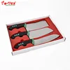 GJH178 heavy plastic handle stainless steel 3pcs knife set with box