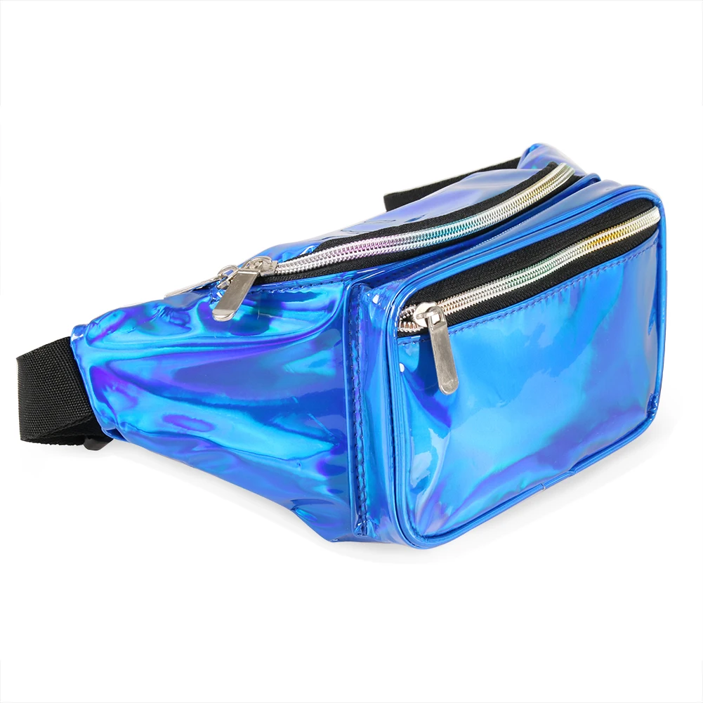 

Custom wholesale colored women transparent hologram holographic fanny pack clear fanny pack, Customized color