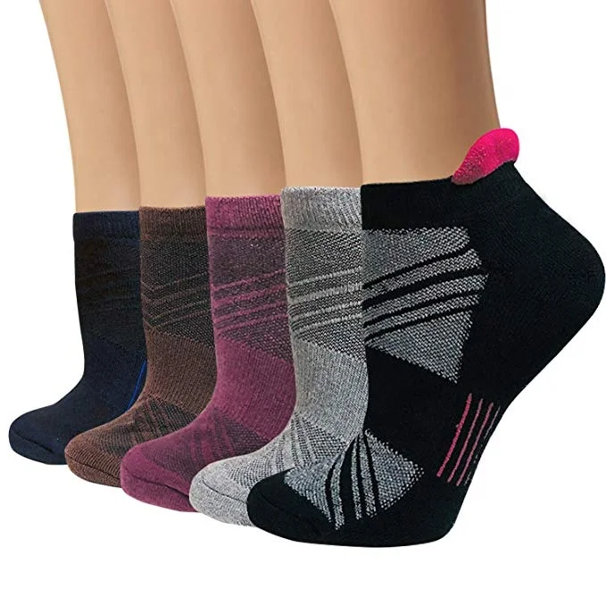 

AJ 19383 Custom Cotton /Bamboo Athletic Cushion Sport Arch Support Padded Ankle Running Socks