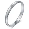 925 Sterling Silver Ring High Polish Plain Dome Tarnish Resistant Comfort Fit Wedding Band 2mm Ring 4-12