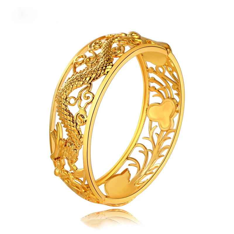 

XL5036 xuping Fashion Saudi Arabia Jewelry Vintage Style phoenix design gold bangle bracelet