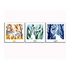 3 Panels Deer in Forest Cartoon Canvas Painting Kids Wall Decor