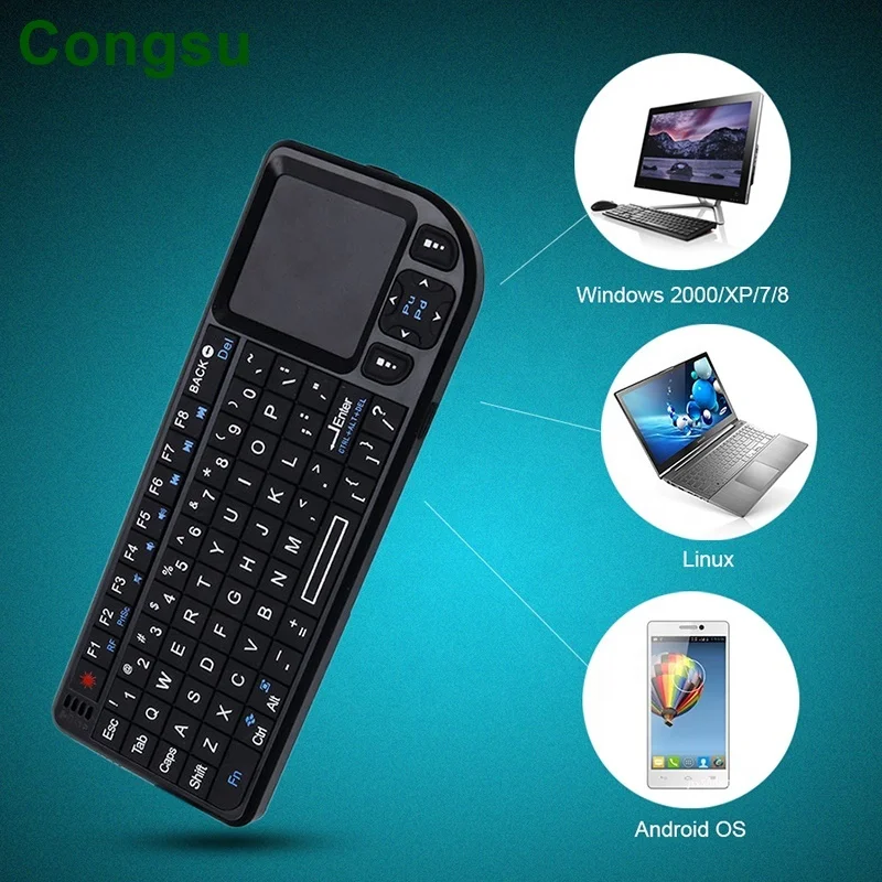 

Congsu Wireless Touch TV Keyboard with Easy Media Control and Built-in Touchpad