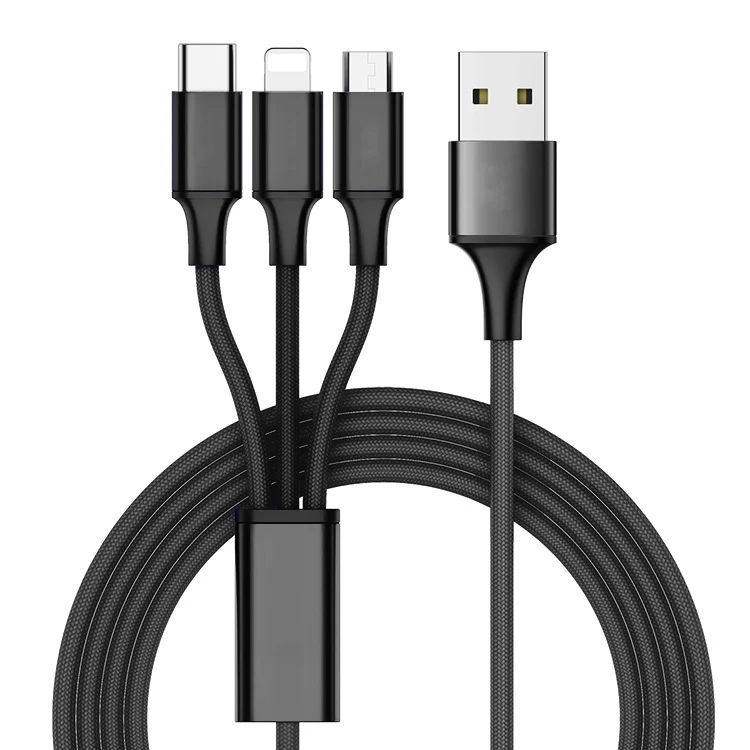 

Free Shipping UCABLE Mobile Phone Fast Charging Multi 3 In 1 Usb Data Cable