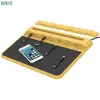 Universal multi devices 6 USB bamboo mobile phone charging station with watch stand charger dock