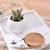 APHACATOP Simple white creative succulent ceramic Round steamed bread flower plant pot