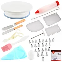 

24 piece bakeware tools cake decorating kits plastic cake decorating tips set