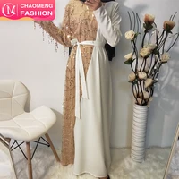 

6168# Latest Design Fashion Beautiful New Model Clothing In Turkey Sequins Lace Maxi Abaya Muslim Evening Dresses