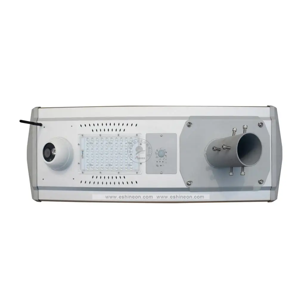 led solar street battery outdoor lighting fixture with Camera CCTV