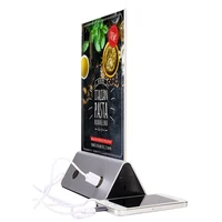 

Shenzhen Factory Docking Station Lcd Restaurant Menu Card Holder Table Powerbank With Led Light