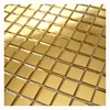 20x20x4mm square shaped flat 24K bottom gold color glass mosaic tiles for wall gold mosaic tile swimming pool mosaic gold decor