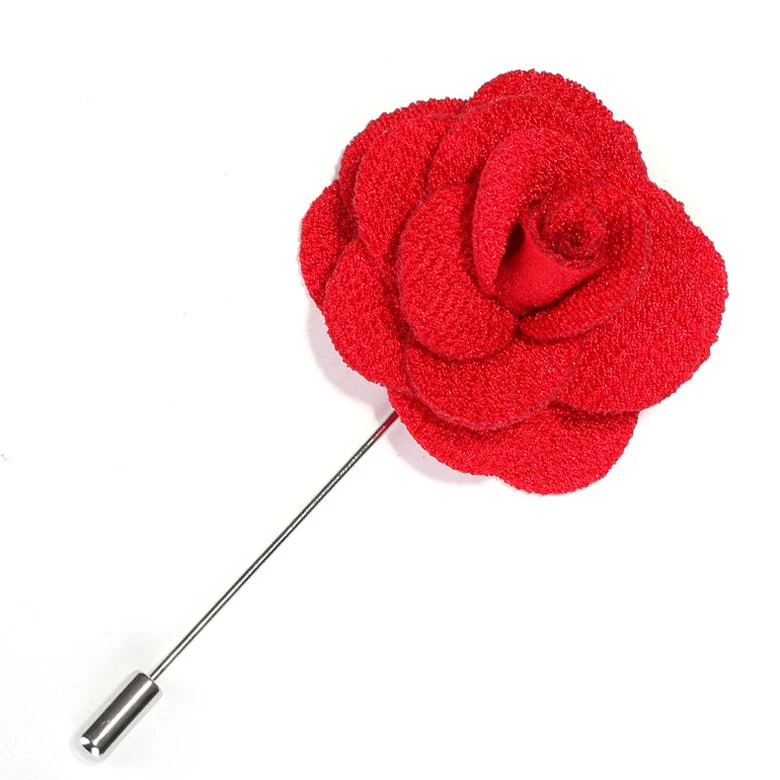 

Korean Version Male and Female Brooch Camellia Flowers Long Needle Suit Brooch Rose Pin Professional Suits Fabric Flowers Pins, Picture shows