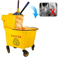 

Plastic 24 L Small Single Bucket Mop Wringer Trolley