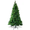 7FT Green Artificial Christmas Tree w/Metal Stand & Multi-Color LED Lights