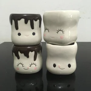 Image of New Arrival Hot Chocolate Cute Smile Ceramic Mugs Cups(Set of 4)