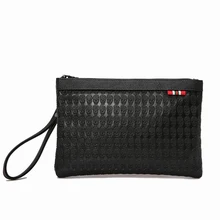 Индивидуальная Мода стиль оптом 2019 Мода Череп Тиснение Конверт Сумка Мужчины Кожаный клатч кошелек