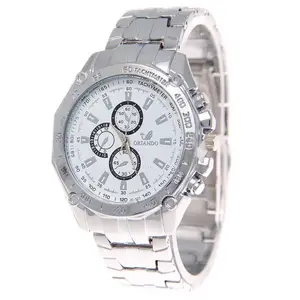 Fashion Brand Watch Men Stainless Steel Orlando Business Casual Quartz Wrist Watch