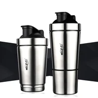 

Wholesale 700ml Personalized Gym Fitness Stainless Steel Sports Protein Shaker With Logo Printing