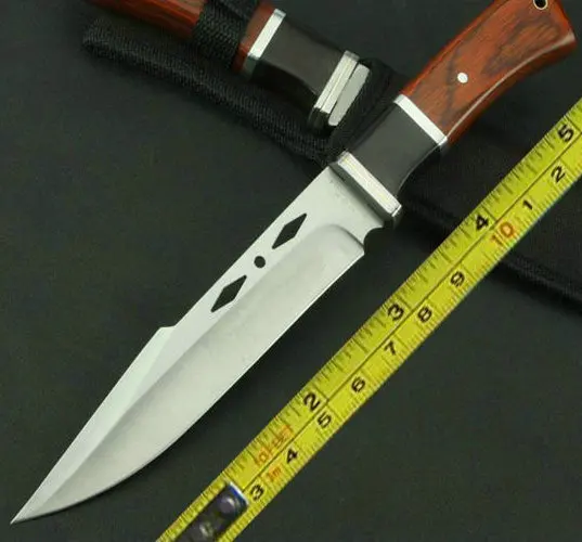 

K310B Fixed Blade Knife with Steel + Wood Handle Tactical Rescue Knives Outdoor Tool 1901