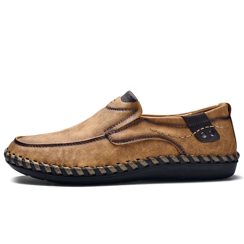 
men leather Slip-on men dress shoes Handmade leather men flat dress shoes 